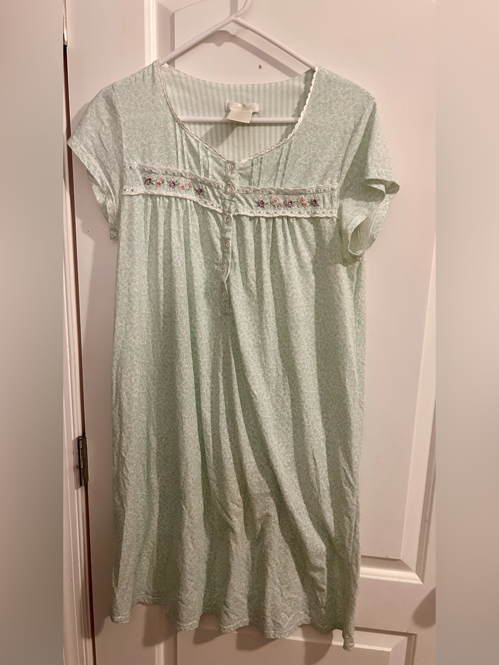 Nana’s Nightgown - Soft Floral Details - Size S
